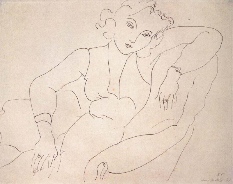 Henri Matisse A woman sitting oil painting image